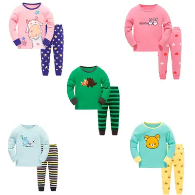 Cotton Pajama Set for Boys Girls Summer Pajamas