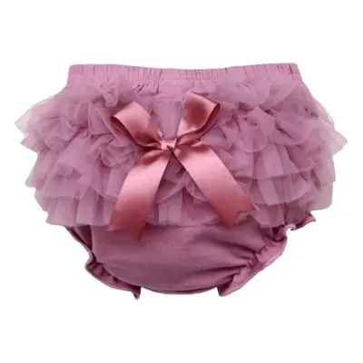 Pink Bow Mesh Baby Shorts for Kids