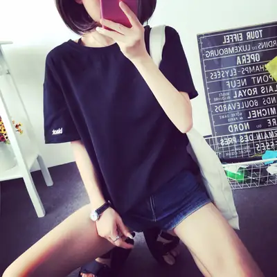2025 Summer Women T-Shirt Short Sleeve Loose Fit