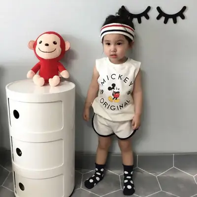 Mickey Original Cotton Vests & Shorts Set for Boys