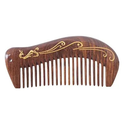 Large Ebony Massage Hair Comb for Scalp Therapy