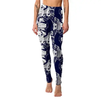 Pink Flamingo Printed Leggings for Women