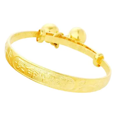 Adjustable Gold Baby Bracelet with Full Moon Design