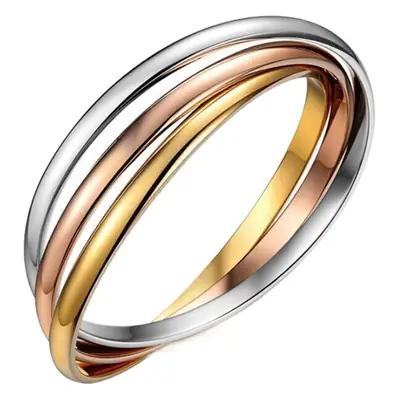 Three Color High-End Gold Ring for Women