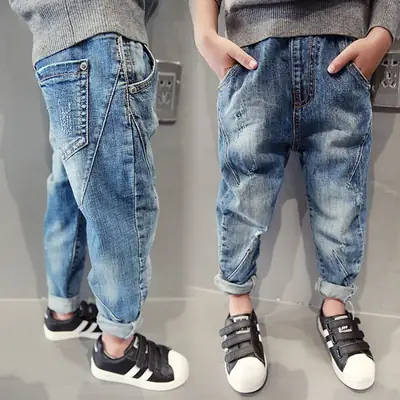 Boys Jeans 2025 Spring Medium Large Korean Style