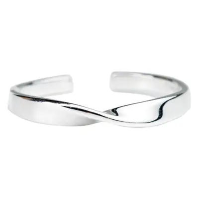 Couple's Mobius Rings 925 Sterling Silver Unisex Adjustable