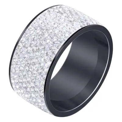 12mm Titanium Steel Diamond Ring for Men