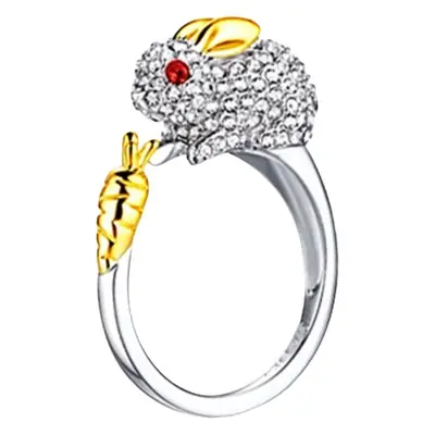 Full Diamond Zodiac Ring with Green Leaf Design