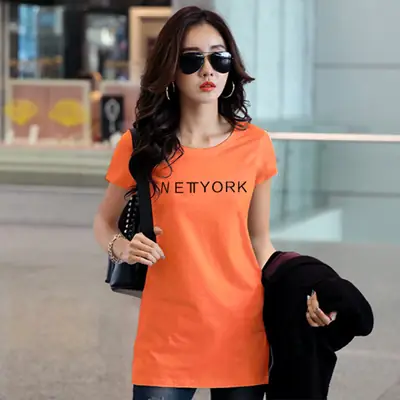 Women Printed Cotton T-Shirt White V-Neck Slim Fit