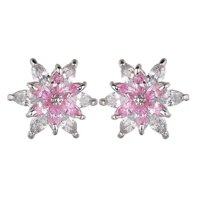 Korean Style Flower Earrings S925 Silver AAA Zircon Mix & Match
