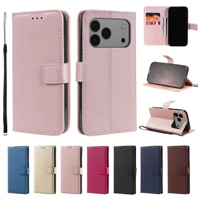 iPhone 17 Pro Max Protective Case with Card Holder Pink