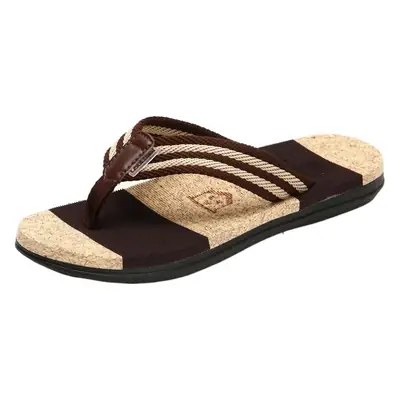 Cross-border plus size beach flip-flops men's wholesale outdoor non-slip rubber sandals men's flip-flops summer