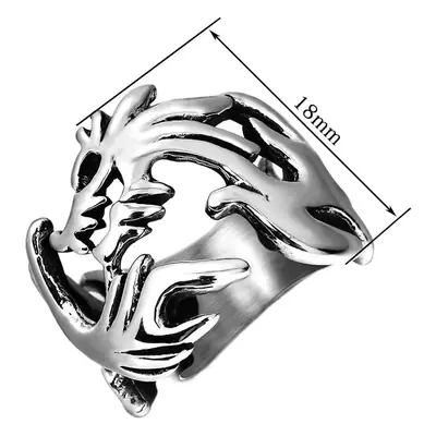 Titanic Dragon Ring 18mm Silver 7.5g