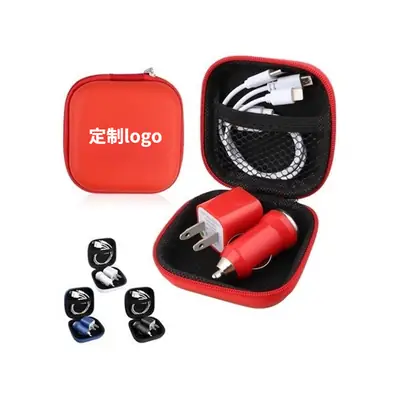 Universal Car Charging Head Set with 3 Cables & Key Pads