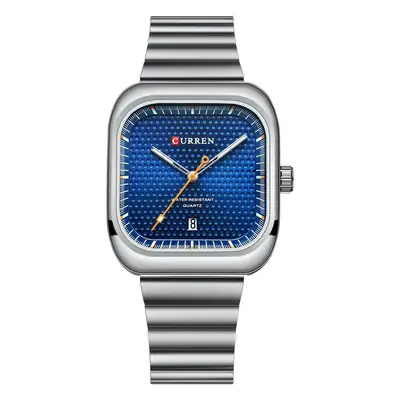 Men's Green Diamond Watch with Steel Belt
