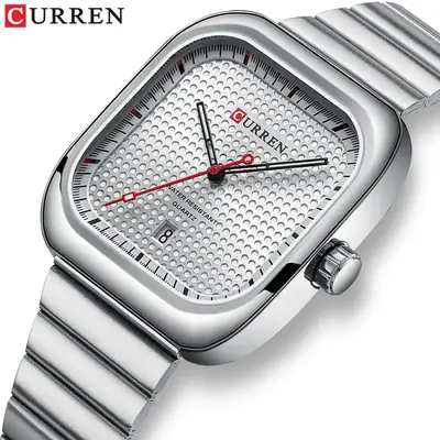 Curren Men's Blue Dial Quartz Watch with Calendar