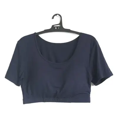 Gray Cotton Bra Cup Half Body Yoga Sports Bra