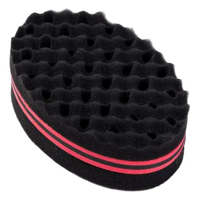Oval Hair Sponge Brush Black Red for Hair Care