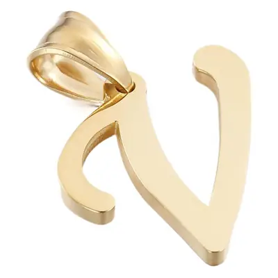 26 Gold Letter Stainless Steel Pendant Jewelry