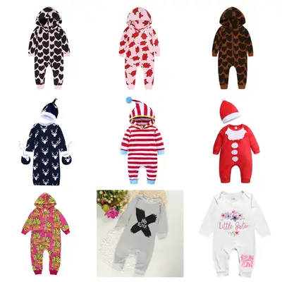 Pink Cactus Print Hooded Baby Suit for Girls