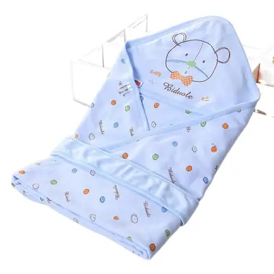 Baby Swaddle Blanket White Cartoon Newborn Summer