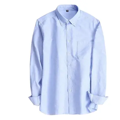 Pure White Unstitched Oxford Shirt Youth Casual Washed Cotton