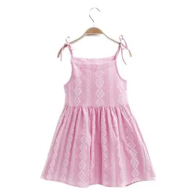 Pink Sleeveless Bow Baby Dress for Girls