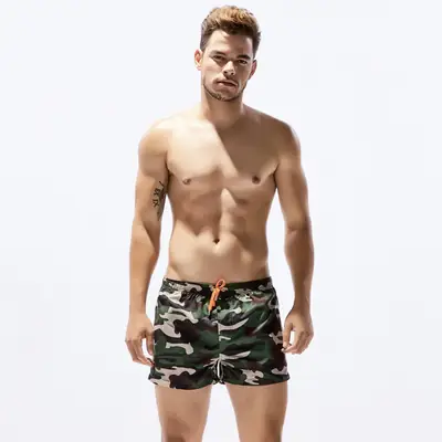 Men Camouflage Beach Shorts Quick-Drying Loose Fit