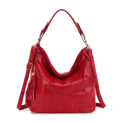 Red Snake Pattern Women's Shoulder Bag 30x31x15cm