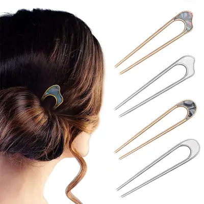Alloy U-Shaped Hairpin for Women