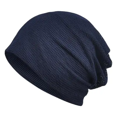 Men & Women Brimless Mesh Hat Navy Blue