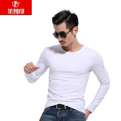Pure White Silk Long Sleeve T-Shirt Wholesale Round Neck