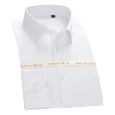 Men's White Long-Sleeved Business Shirt Extra Large