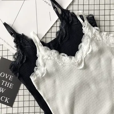 Black Lace Camisole 2020 Summer Comfort Easy Adjust