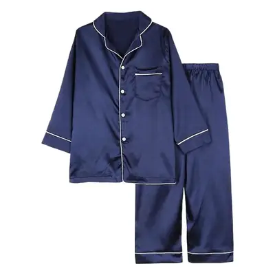 Korean Girls Pajamas Ice Silk Summer Set