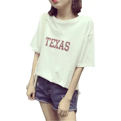 Texas Printed Loose Fit T-Shirt for Women