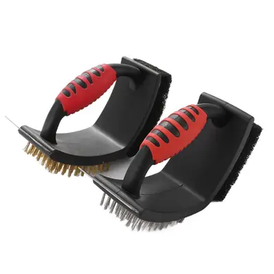 Three-In-One BBQ Cleaning Brush with Heart Design
