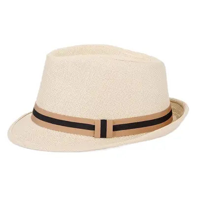 Men's Korean Wave Sun Hat Beige Straw Summer