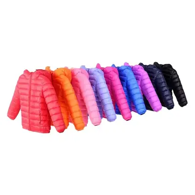 Blue Cotton Padded Hooded Jacket for Boys Girls