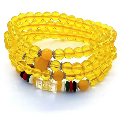 Garnet Multi-Circle Citrine Bracelet with Tassel