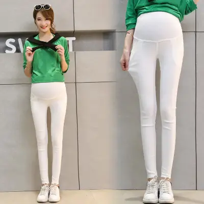 2025 Maternity Leggings Pencil Candy Color Solid