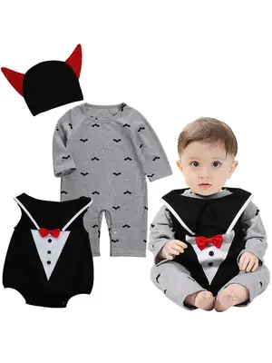 Black T-shirt with Red Bow Tie for Kids