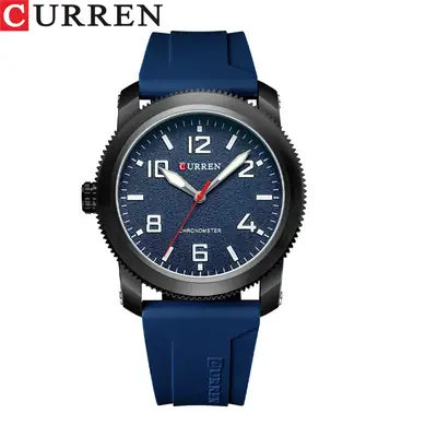 CURREN Men's Blue Waterproof Quartz Wrist Watch