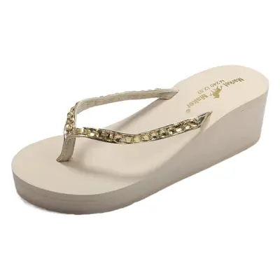 Women's Rhinestone Platform Sandals Black