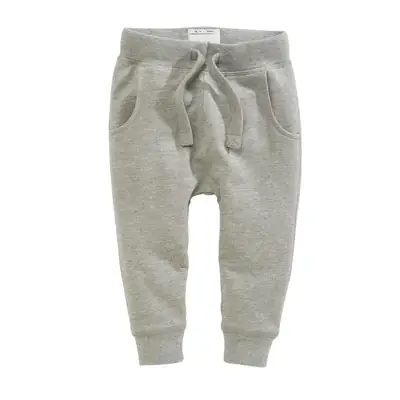 Gray Cotton Casual Pants for Boys Girls