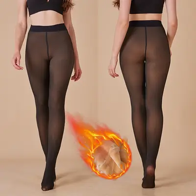 Black Translucent Leggings for Women Large Size