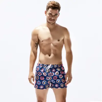 Men's Printed Beach Shorts Quick-Drying Loose Fitting