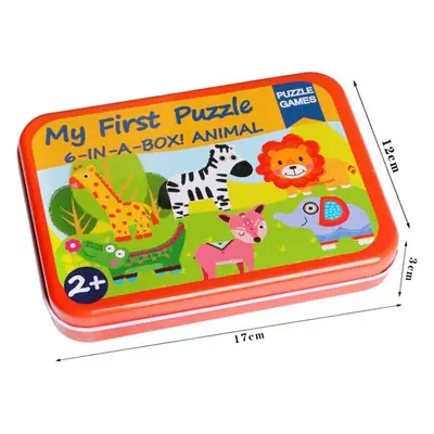 Children's Puzzle Toy Set with 6-in-1 Animal & Vehicle Design