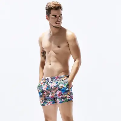 Men's Printed Floral Shorts Quick-Drying Beach Wear