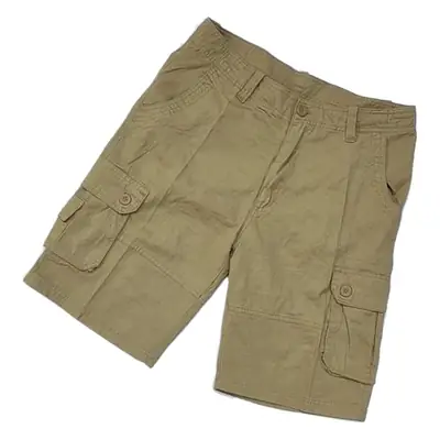 Men Green Cargo Shorts Mid Length Casual Wear